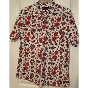 Beach & Barn Men's Size L Button Down shirt S/S Bbq Grilling Out